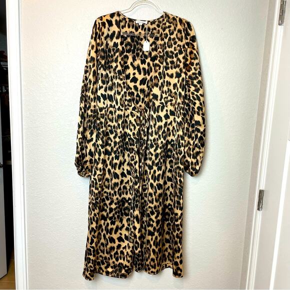 Cotton Candy Tops - COTTON CANDY LA Leopard Long Sleeve Duster Size L